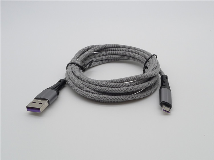 跨境电商新款3a线材编织数据线 2米micro数据线 v8安卓手机传输线