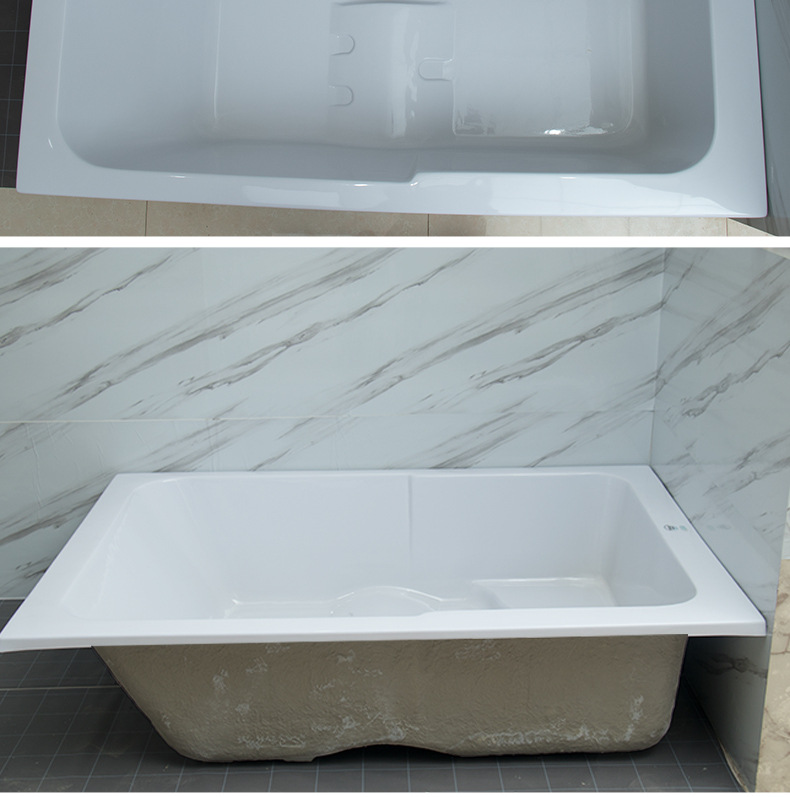 嵌入式双人浴缸裸缸度假村别墅可用情侣浴缸家庭浴盆洗澡长方形