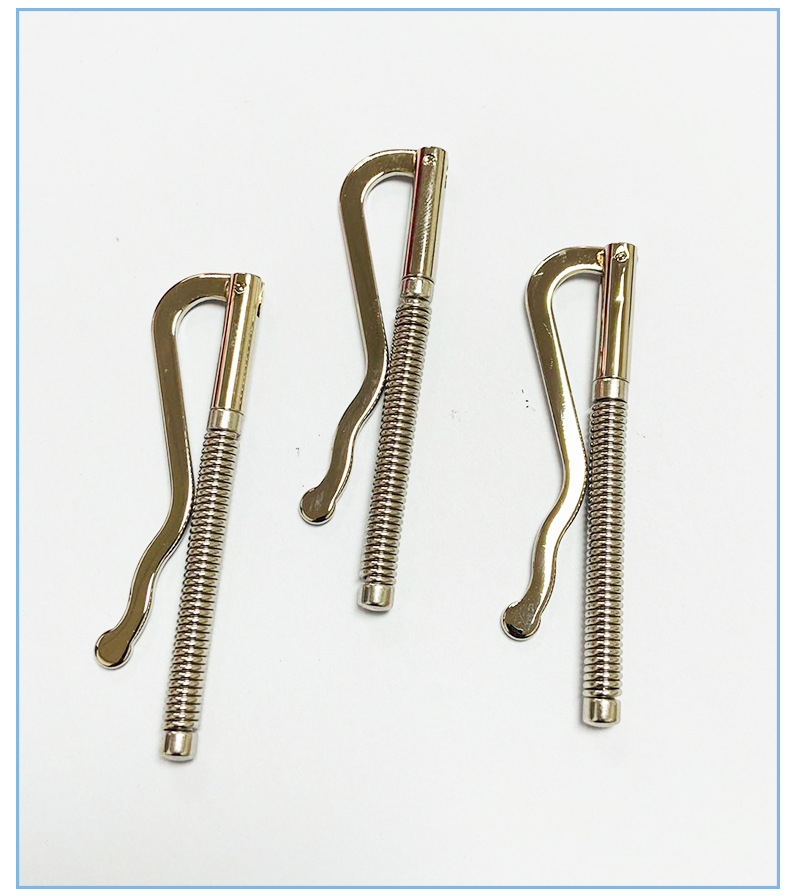 工厂生产支持定制支票夹钱夹票据收纳美金夹弹簧夹三色可选