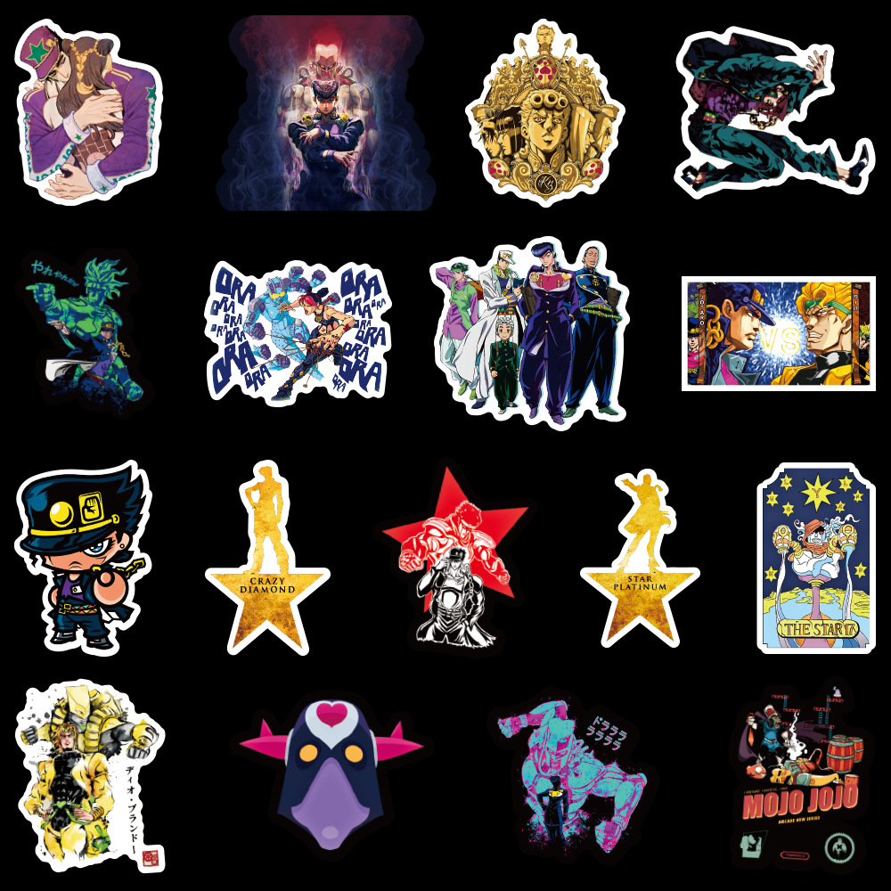 100张jojo日本动漫卡通涂鸦贴纸旅行箱行李箱吉他汽车贴防水