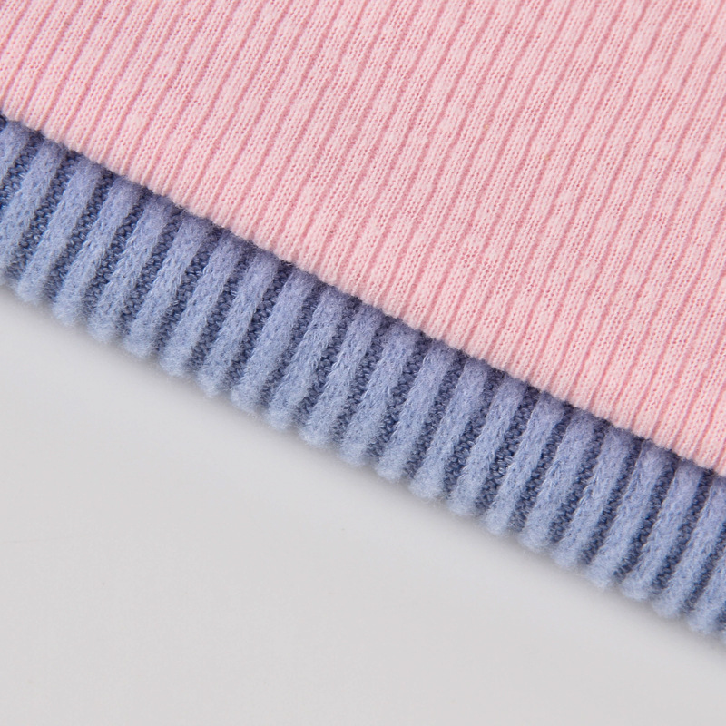 女装上衣rib针织染色磨毛螺纹2x2罗纹面料