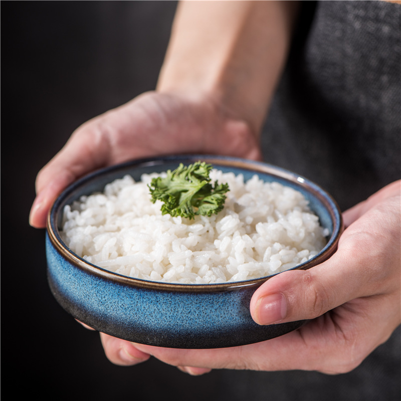 日式餐具米饭碗单个陶瓷餐厅商用钵仔斗笠碗小汤碗 家用面碗5寸碗