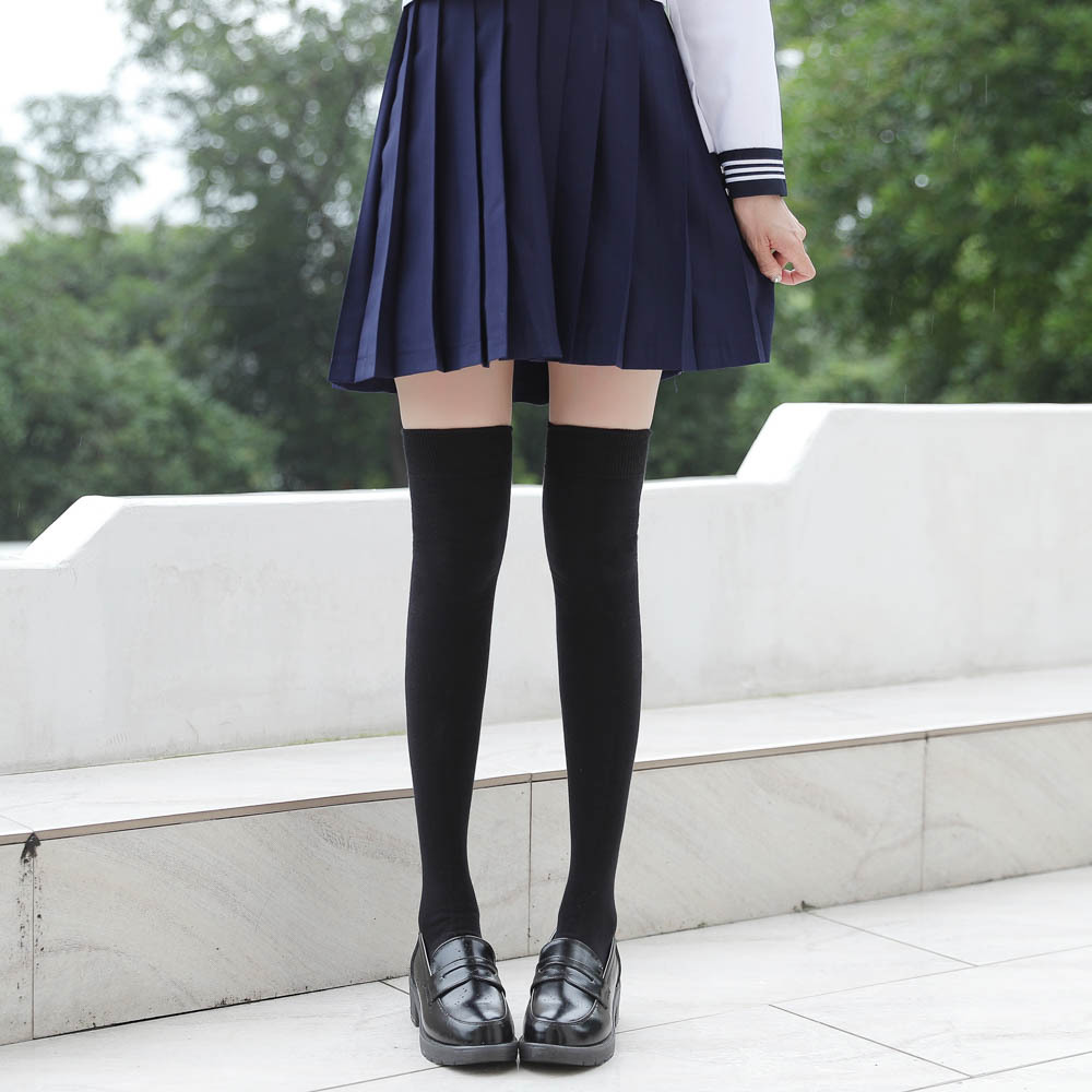 jk高筒袜长袜女秋冬新款棉压力过膝袜日系大腿袜长筒袜全棉女袜