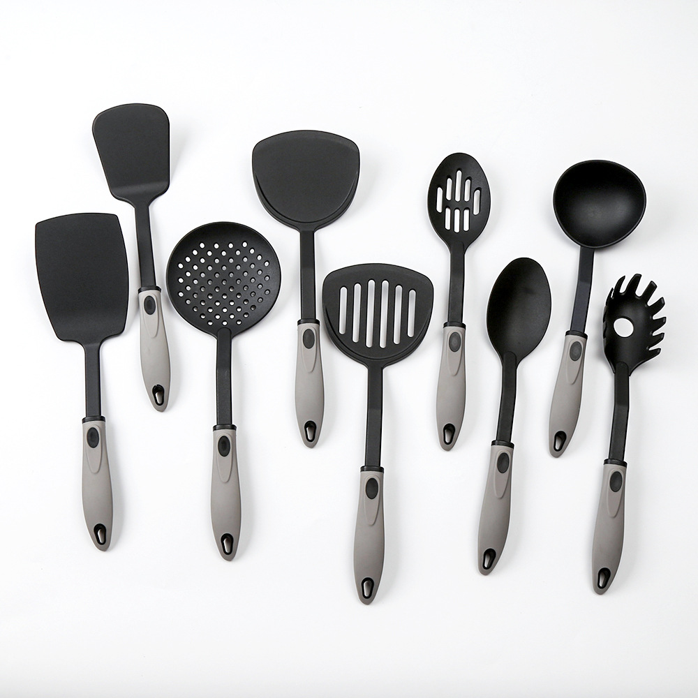 亚马逊热销尼龙厨具套装厨房用具防烫耐高温不粘锅铲漏勺9件套