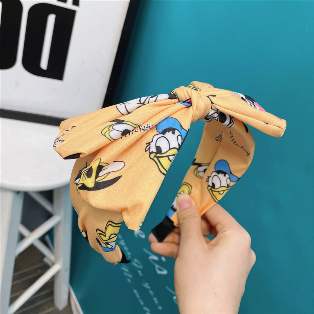 b175鼠年卡通蝴蝶结发箍黑色压发饰韩国头饰头箍铁丝百搭宽边头饰