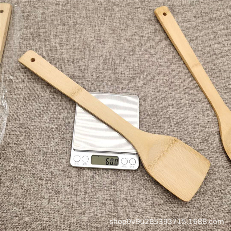 长度35厘米竹子炒菜铲子 加长竹铲锅铲 两元店天然竹木制品铲子