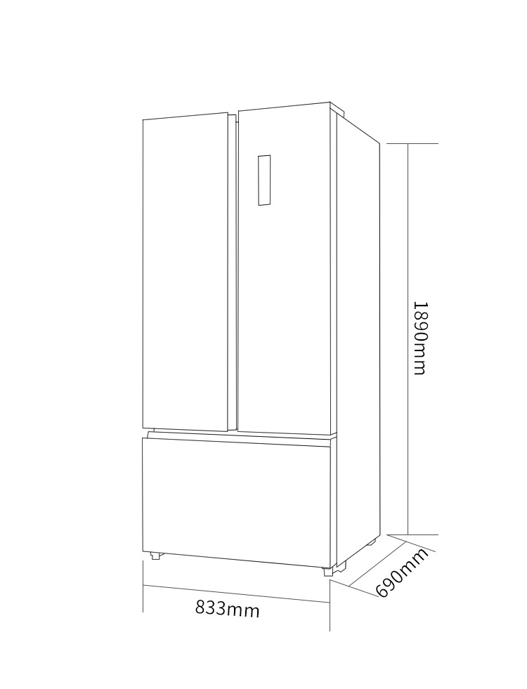 创维(skyworth)503升 冰箱双开门 美式多门 银离子杀菌 变频节能