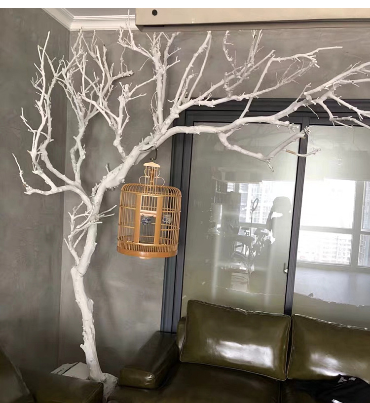 干树枝枯树装饰树干许愿树造型树婚礼道具柏树枝仿真树室内摆件
