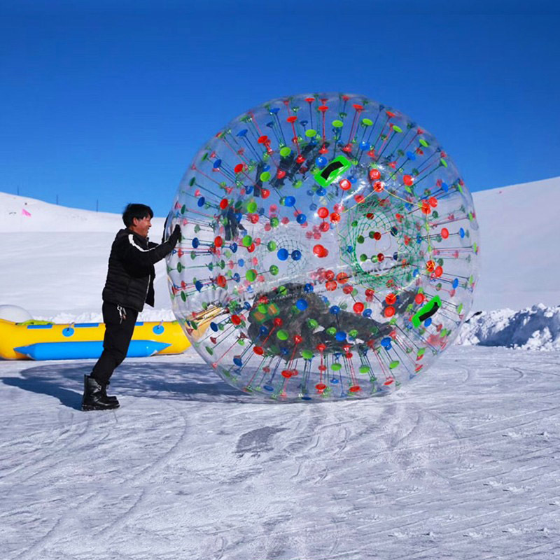 雪地充气悠波球tpu加厚耐寒充气碰碰球碰撞球pvc保龄球草地悠波球
