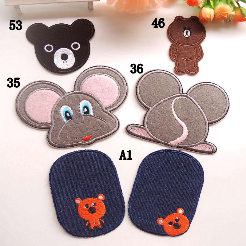 卡通布贴刺绣贴儿童衣服围巾自粘补丁贴时尚羽绒服修补破洞装饰贴