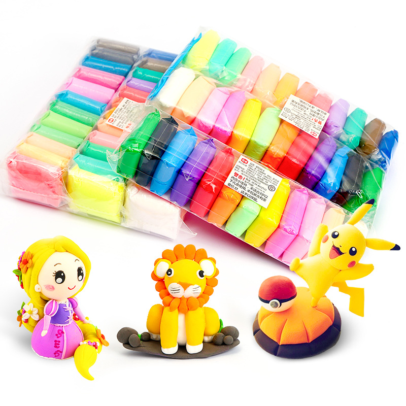 Ultra-Light Clay Set Factory Direct Sales Kindergarten Children Handicraft Diy Material Space Colored Clay Brickearth Toys