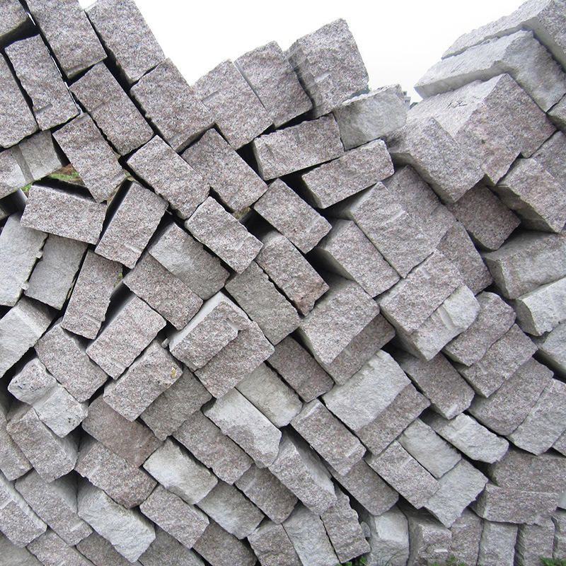 自然面花岗岩护坡石 防护石 三五块石弹石水库堤坝专用 异型石材