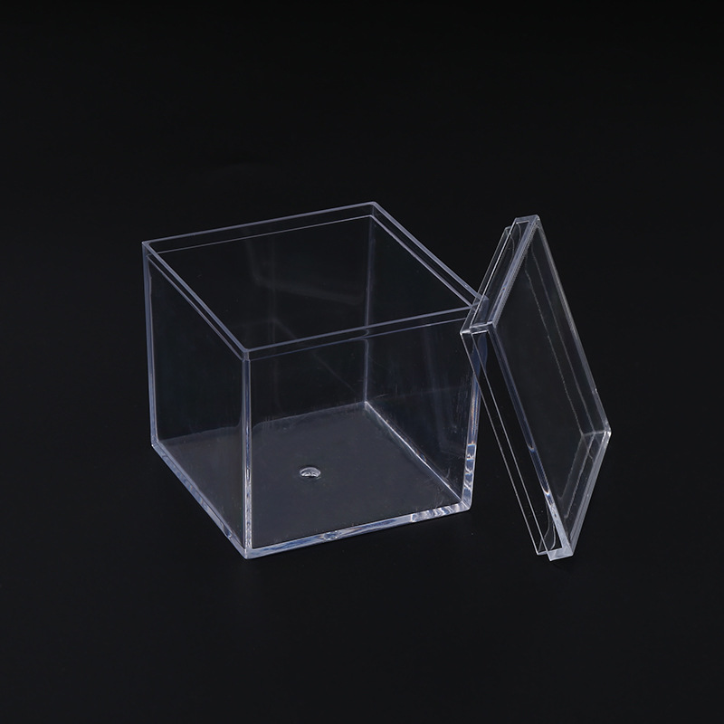 透明方盒5.5cm塑料包装盒糖果盒皮筋水晶泥起泡胶饰品收纳盒