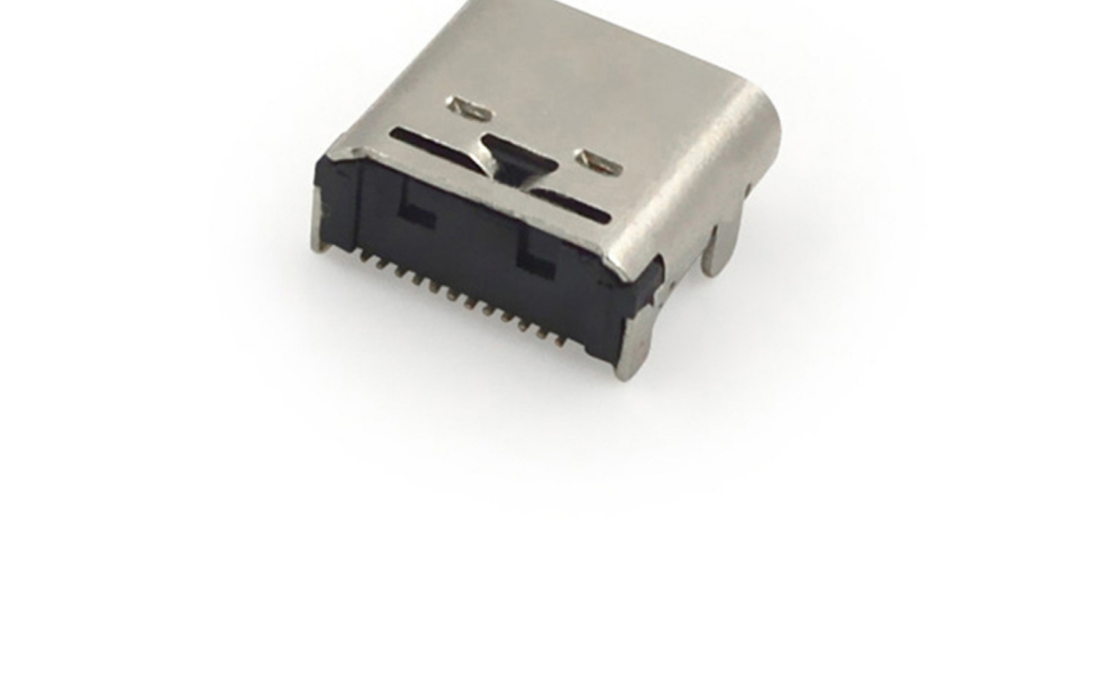 实力厂家type-c 3.1母座24p两排端子贴片8.0mm四脚插脚板上有柱