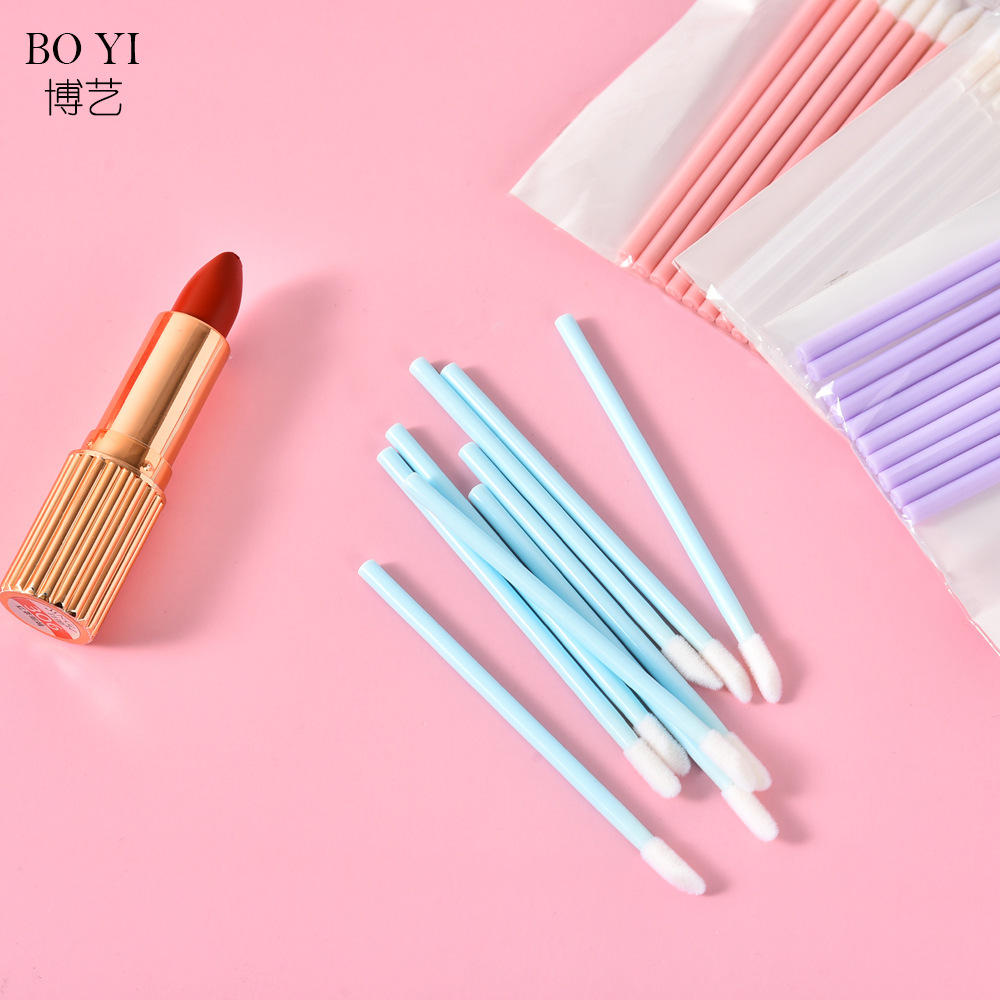 唇刷海绵头嫁接睫毛清洁刷一次性口红刷唇彩刷清洁刷迷你多功能刷