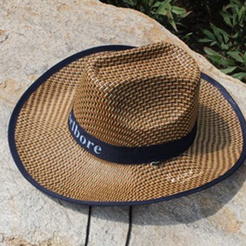 Factory Direct Sales Straw Hat Summer Cowboy Hat Three Grass Sun Hat Professional Customized Logo One Piece Dropshipping