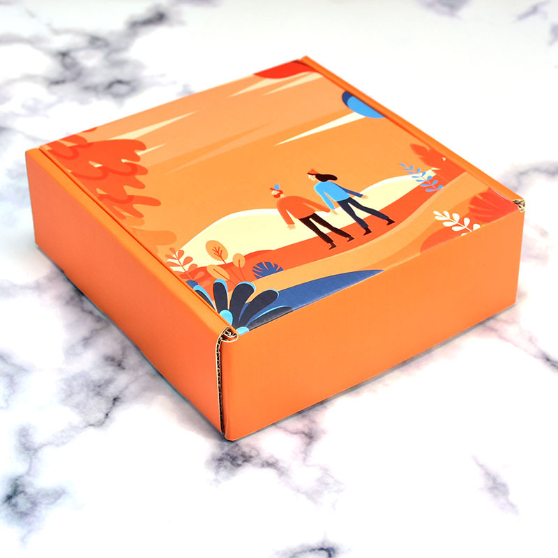 现货服装鞋子彩色飞机盒 汉服包装盒瓦楞牛皮纸彩盒定制加印logo