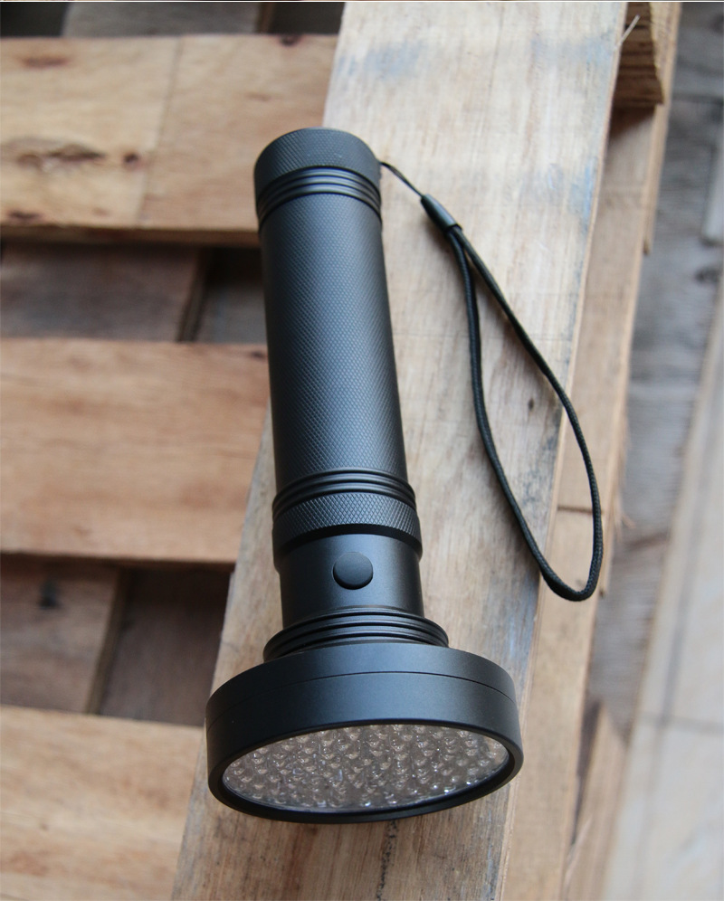 工厂现货flashlight紫光手电筒100led紫外线户外照蝎子荧光手电筒