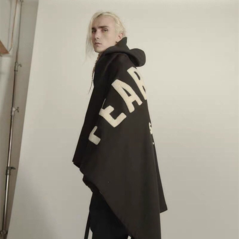 fearofgodfog第六季重磅黑色灰色大logo毛毯披风披肩斗篷