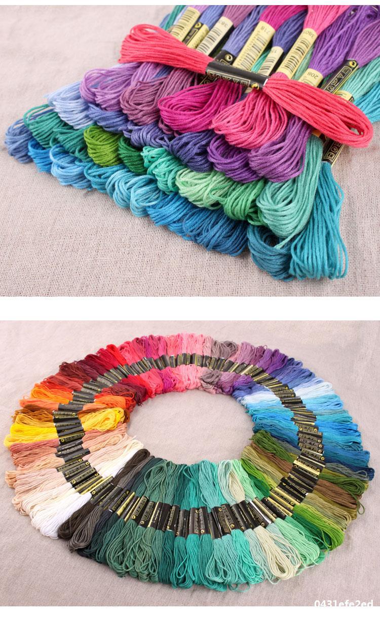 100色刺绣线绣花线十字绣线秀花专用配线补线手工棉线传统绣丝线