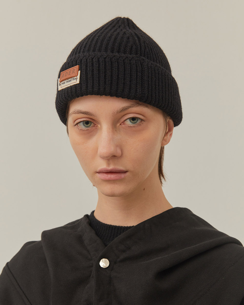 【现货】ader error 新款标签毛线帽 牛皮标针织帽 六色冷帽 帽子