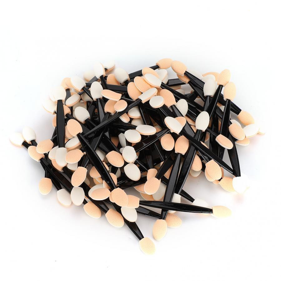 新美容一次性双头眼影刷 7.5cm 乳胶海绵头化妆工具 眼影棒化妆刷