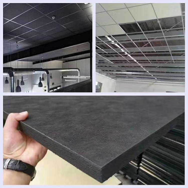 天花玻纤板 黑色玻纤吸音天花板 电影院吊顶吸音板 酒店剧院吊顶