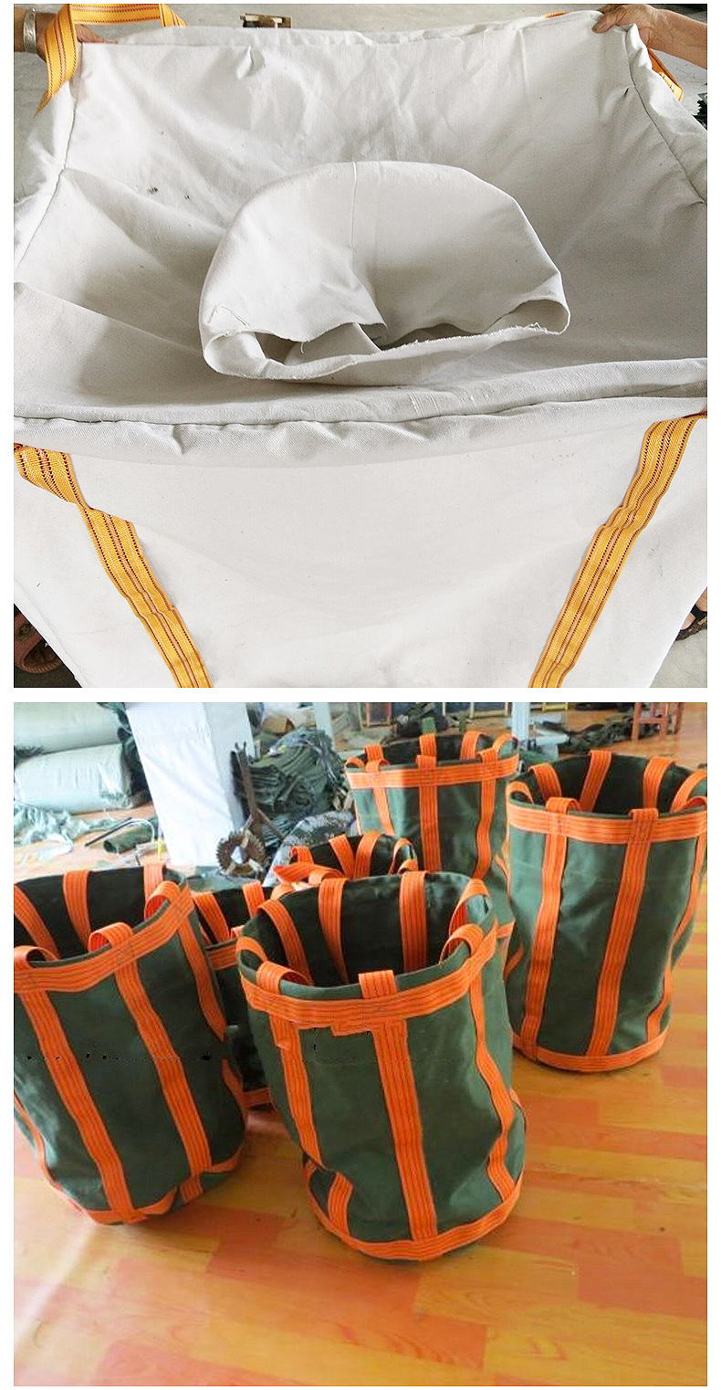 工地用加厚帆布吨袋束口装沙运输集装中转吊装太空吨包袋定制厂家