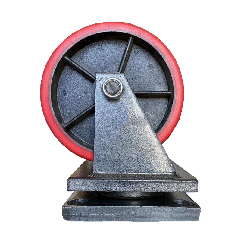 6寸脚轮超重载钢芯聚氨酯万向轮工业器械设备轮单个可承载1.