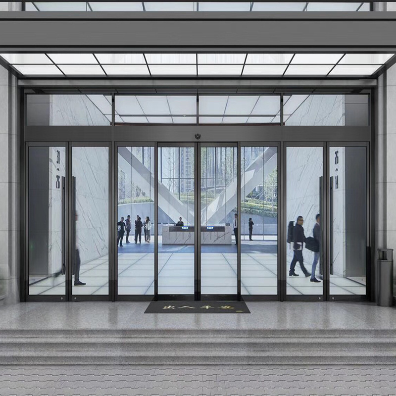 厂家直销自动门 平开门玻璃感应门 铝型材自动感应门电动门