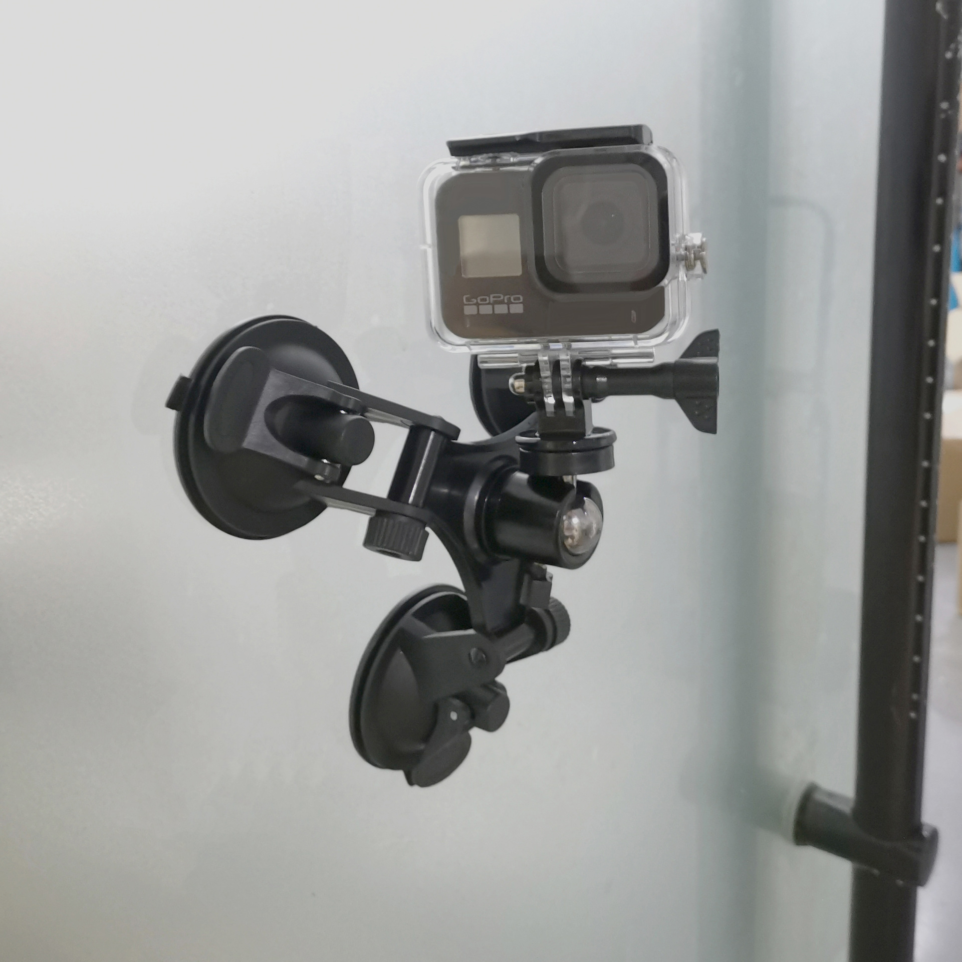 gopro配件gopro9 滴胶黑底 三脚吸盘汽车车载吸盘三角吸盘低角度