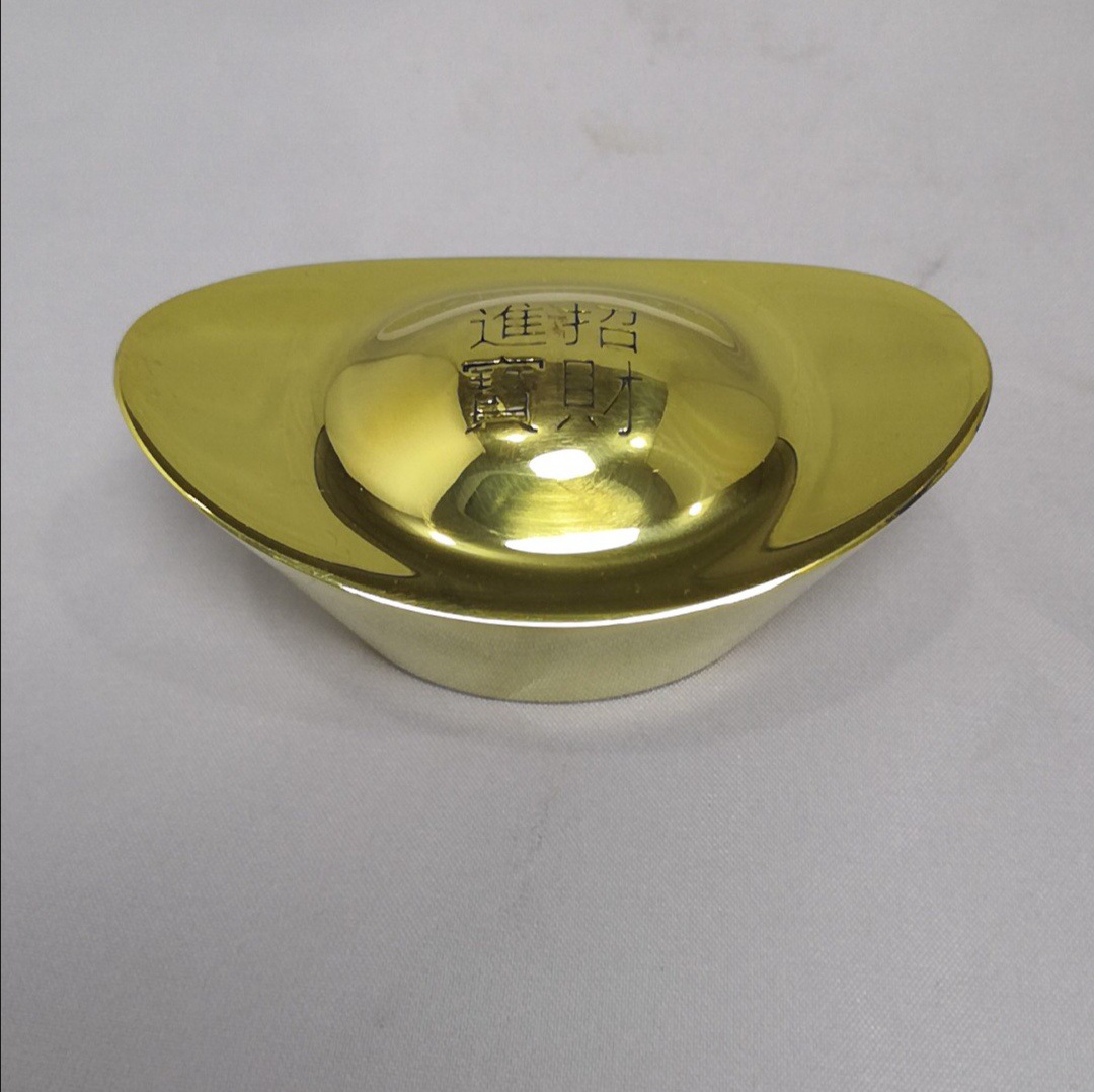 铜元宝实心金元宝居家摆件合金元宝摆件供奉财神源头厂家家居摆件