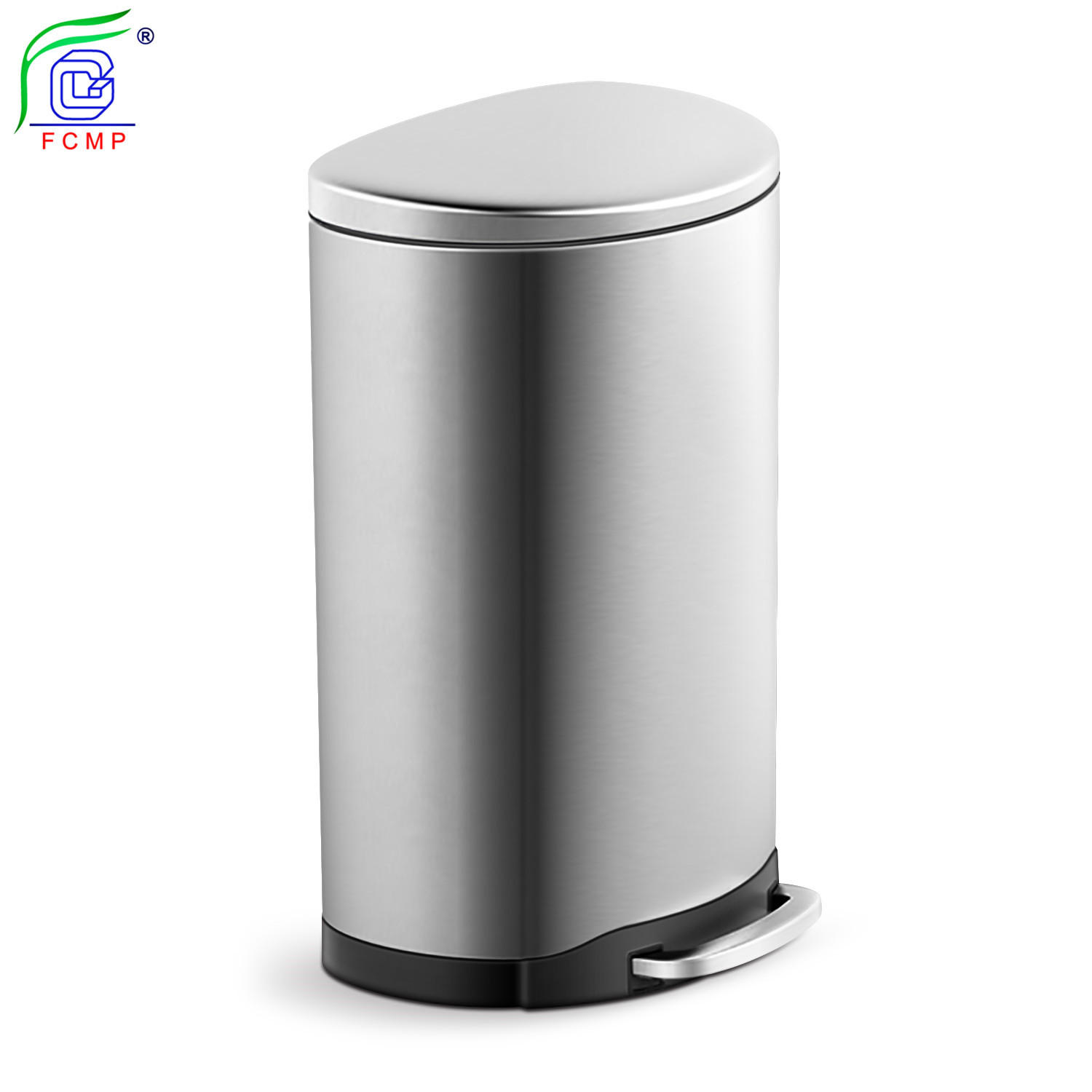 时尚金属不锈钢大容量6l12l40l家用带盖套装脚踩垃圾桶跨境商用