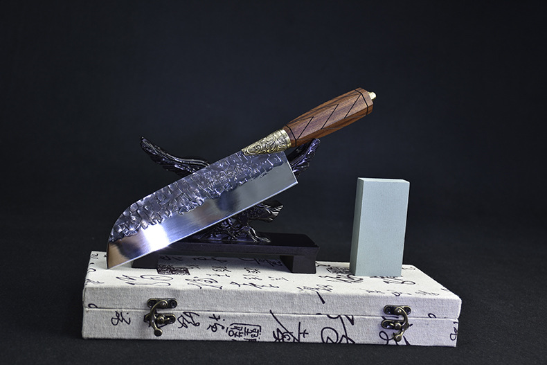 正宗龙泉手工锻打切菜刀鬼手作锋利耐用厨师刀轻巧切片刀一件代发