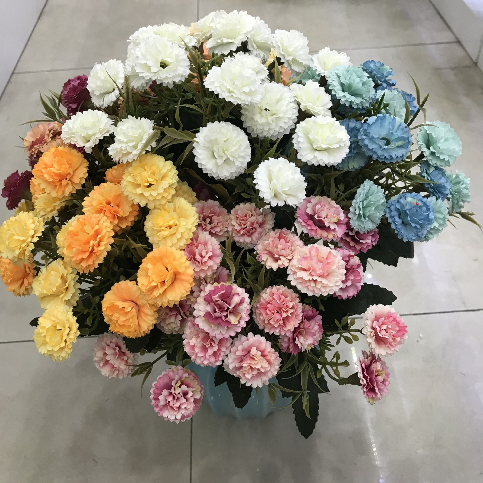 仿真花束5叉米兰丁香花 欧式装饰田园清新米兰小丁香仿真花束绢花