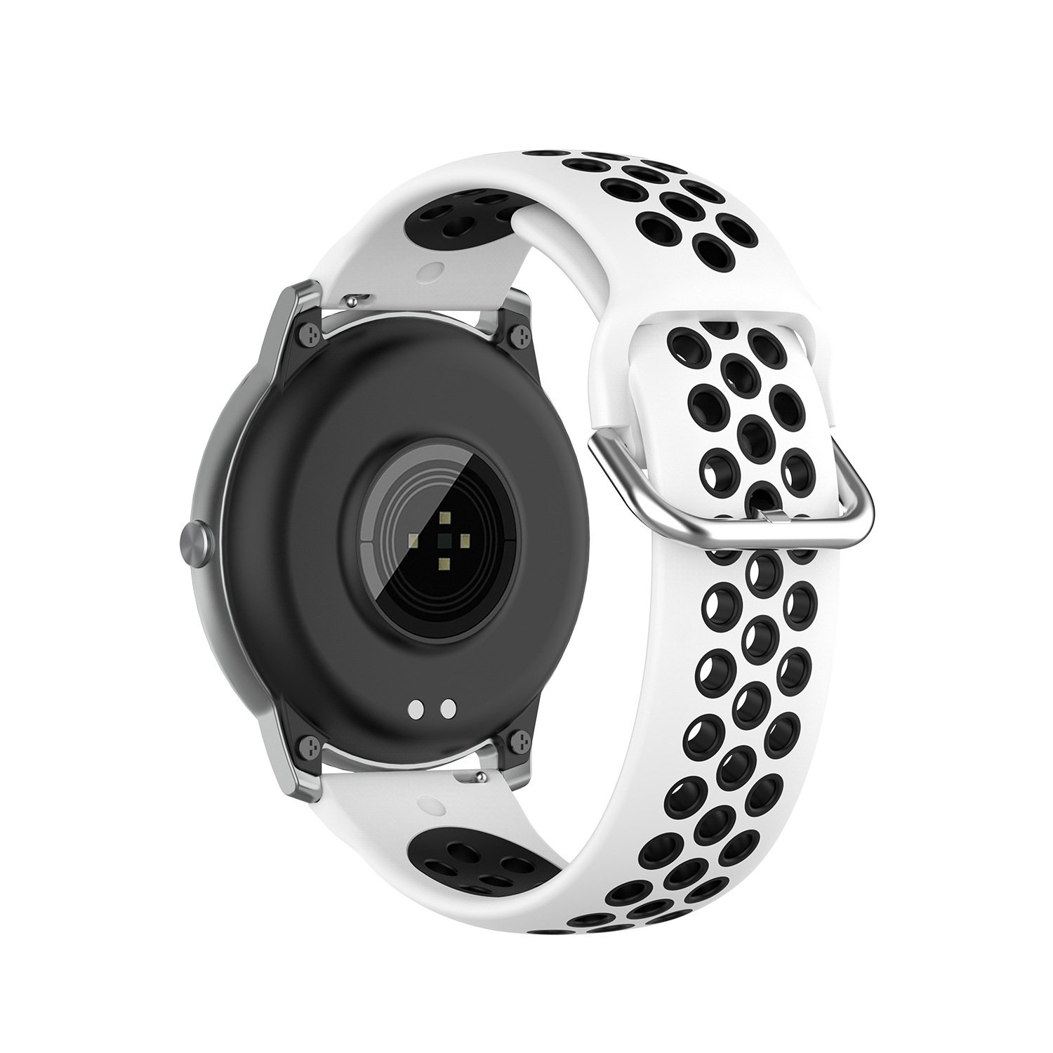 适用小米haylou solar ls05 硅胶透气运动款双色表带 22mm通用