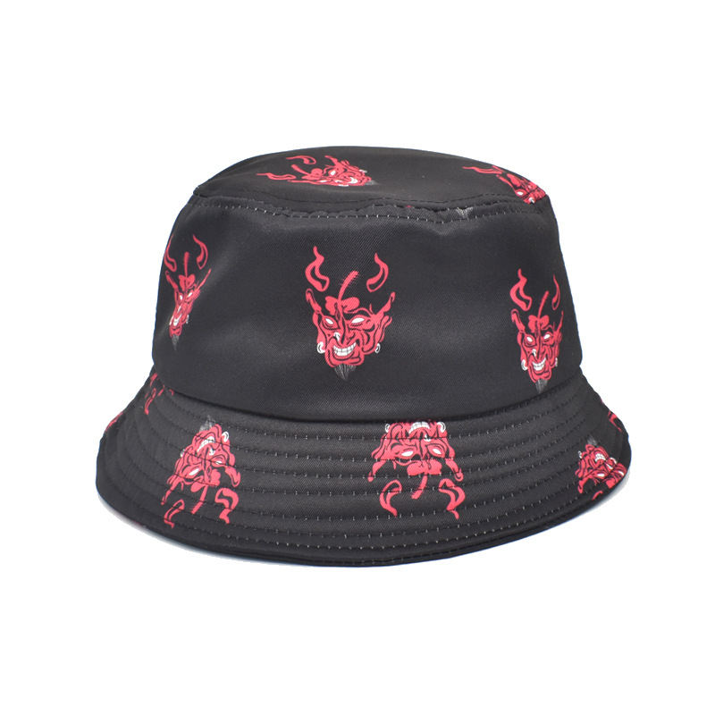 European and American New Flame Printing Bucket Hat Trendy Men and Women Street Trend Bucket Hat Outdoor Travel Sun Protection Hat