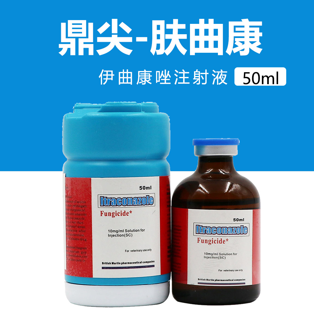 5】鼎尖肤曲康伊曲康唑注射液50ml 宠物猫狗犬用真菌皮肤