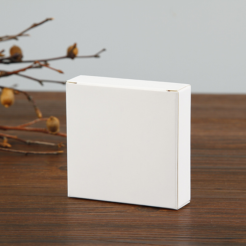 现货白盒 两头盖侧边开口扁盒 空白盒 批发白色包装盒 白色卡纸盒