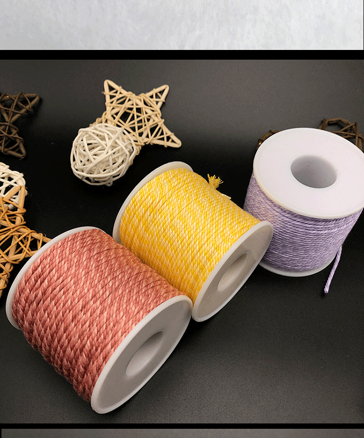 diy文玩藏式佛珠手搓棉线菩提星月金刚串珠三色线绳 2mm手串线绳