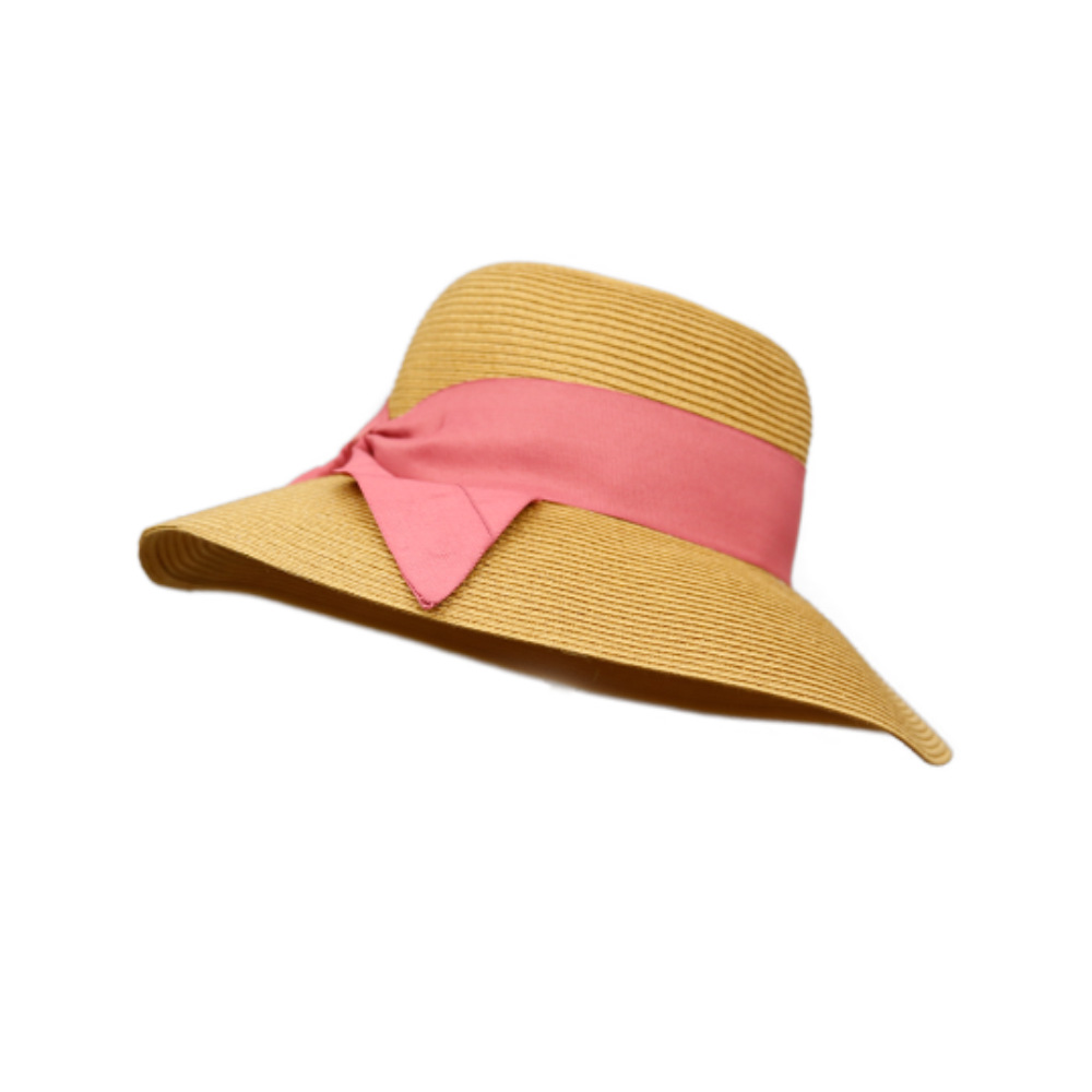 【中国总代】日本kawatani川谷防晒帽草帽蝴蝶结7色可收调节头围