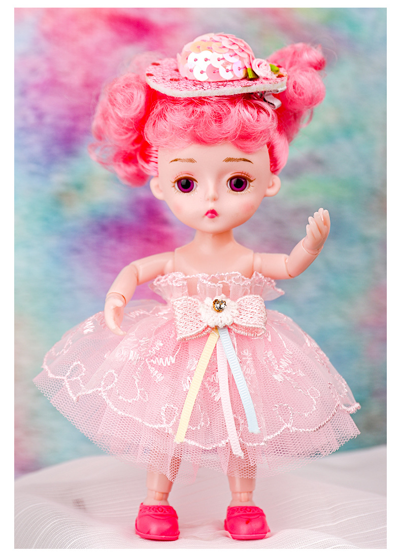 diy领家贝比 儿童手工创意粘贴制作纱裙公主娃娃女孩装扮玩具礼物