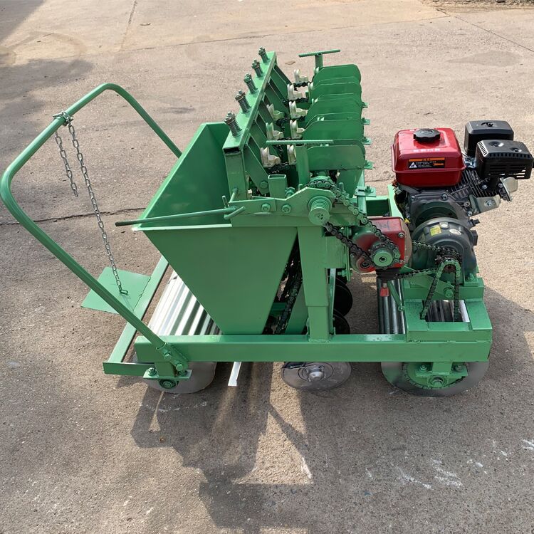 汽油手推大蒜播种机 新款种大蒜机 四轮带种蒜机厂家直销