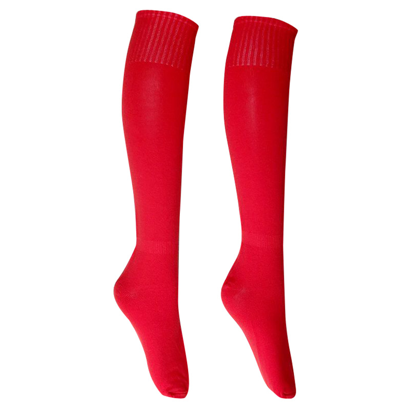 Adult Soccer Socks Cross-Border High Elastic No Pilling Student Male and Female Sports Medium Thick Solid Color Long Tube Football Socks