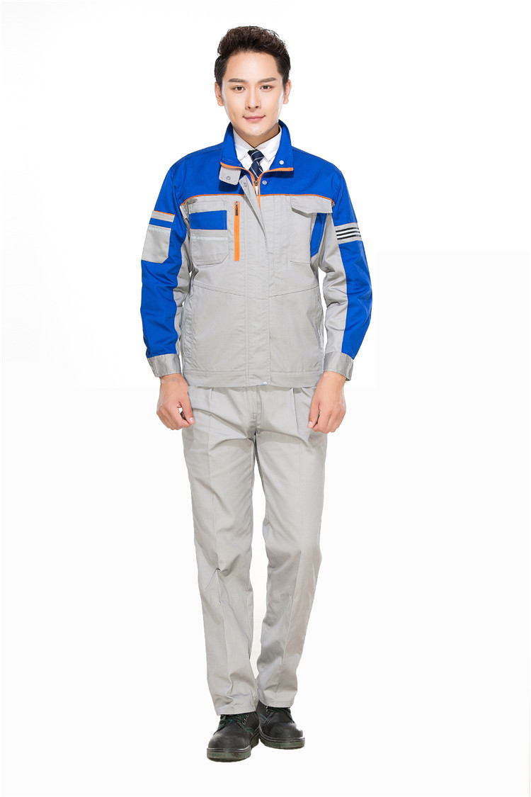 春秋长袖建筑工地工作服套装工地工厂机修车间工人耐磨劳保服定制