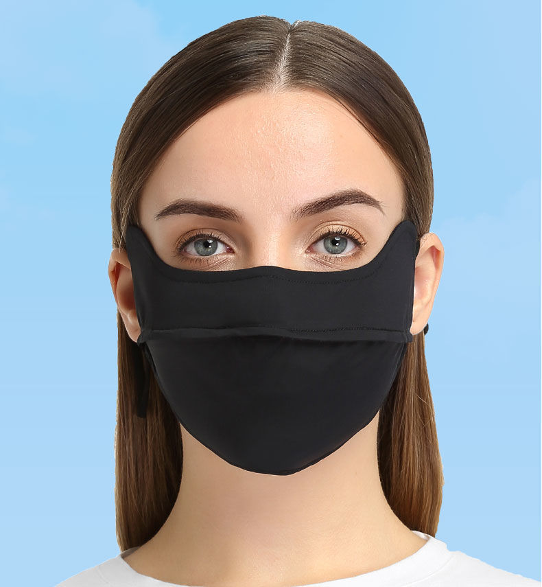 卡奴蒙护眼角防晒口罩新款女时尚夏冰丝防紫外线透气薄款遮全脸男