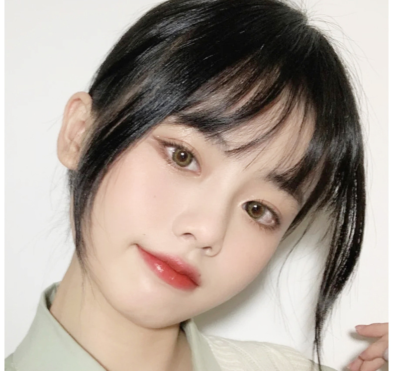 法式空气刘海假发女自然网红漫画齐刘海隐形无痕圆脸修脸假刘海女
