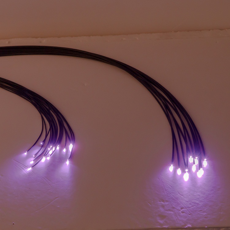 艺诺照明特价工厂直销泳池光纤线端点发光线 2.0mm黑皮导光光纤