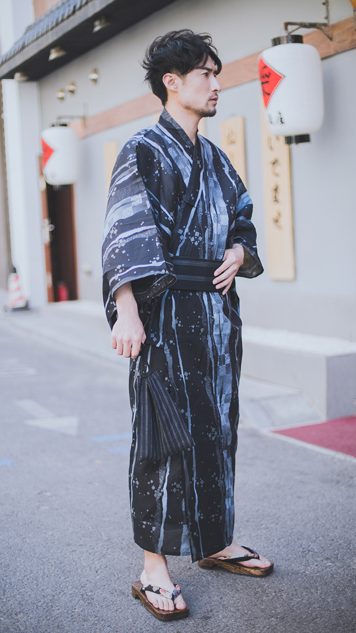 日本传统男士和服浴衣火花大会武士款日系家具服 多款式