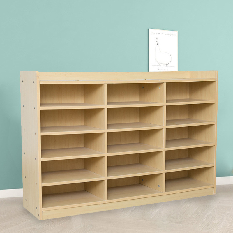 幼儿园书包柜玩具架书柜儿童储物收纳柜定制木十五格柜